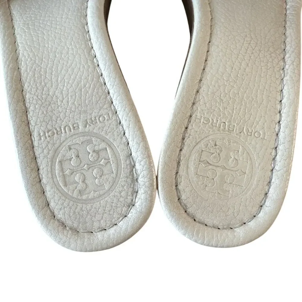 Tory Burch Elina‎ Platform Wedge Ivory Gold 9